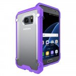 Wholesale Galaxy S7 Clear Defense Hybrid Case (Purple)